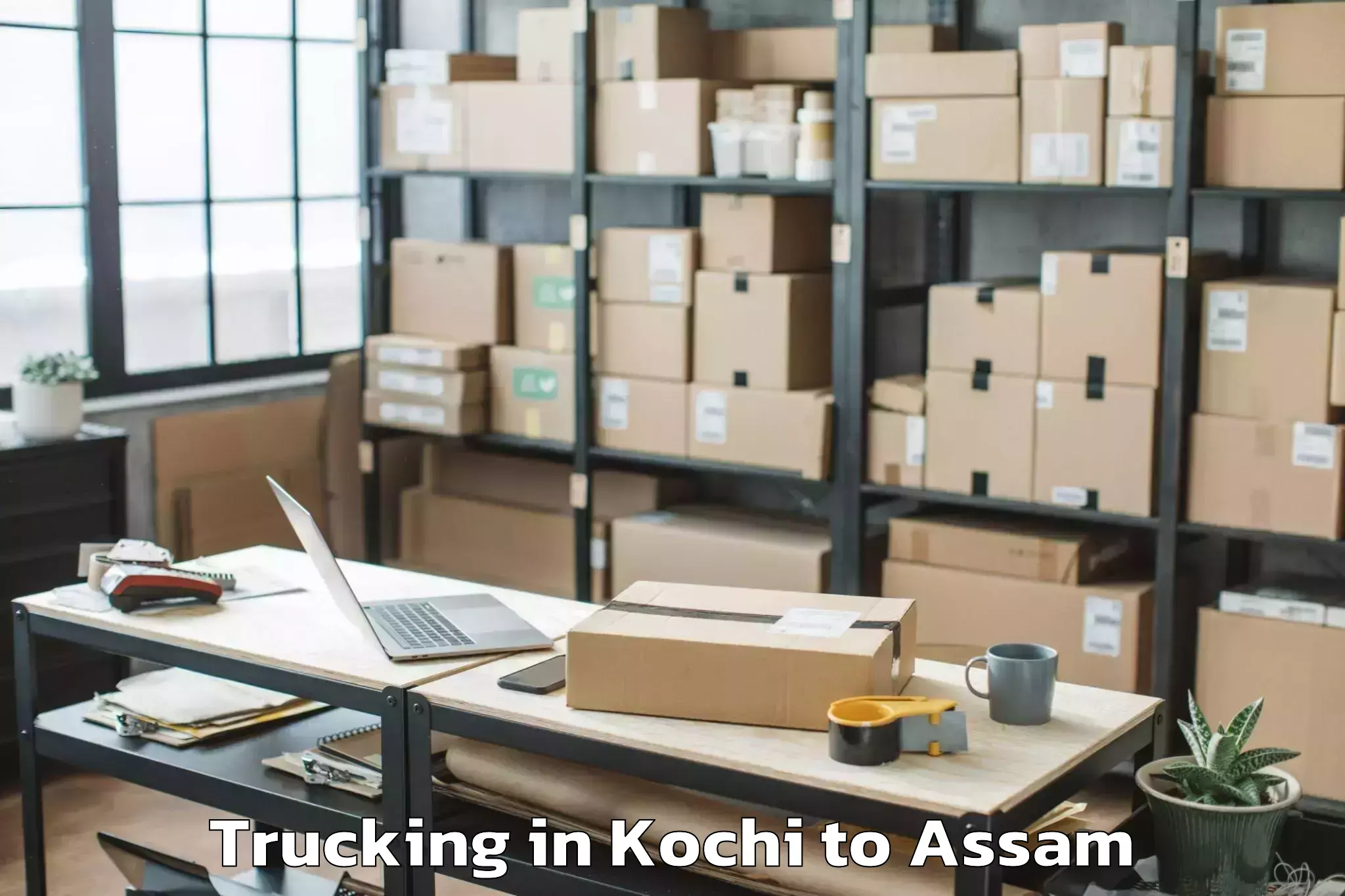 Book Kochi to Dhakuakhana Trucking